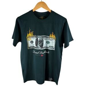 Hastamuerte Dead Presidents Money On Fire T-shirt Men’s S - Streetwear Punk Trap